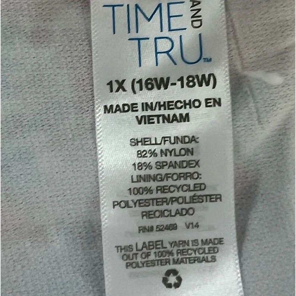Time And True White Floral One Piece Swimsuit sz 1X
